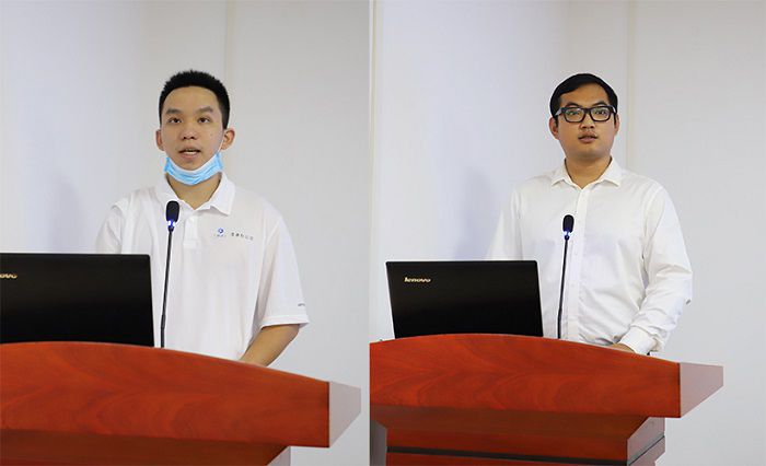 老员工代表讲话。李立云 摄4.JPG